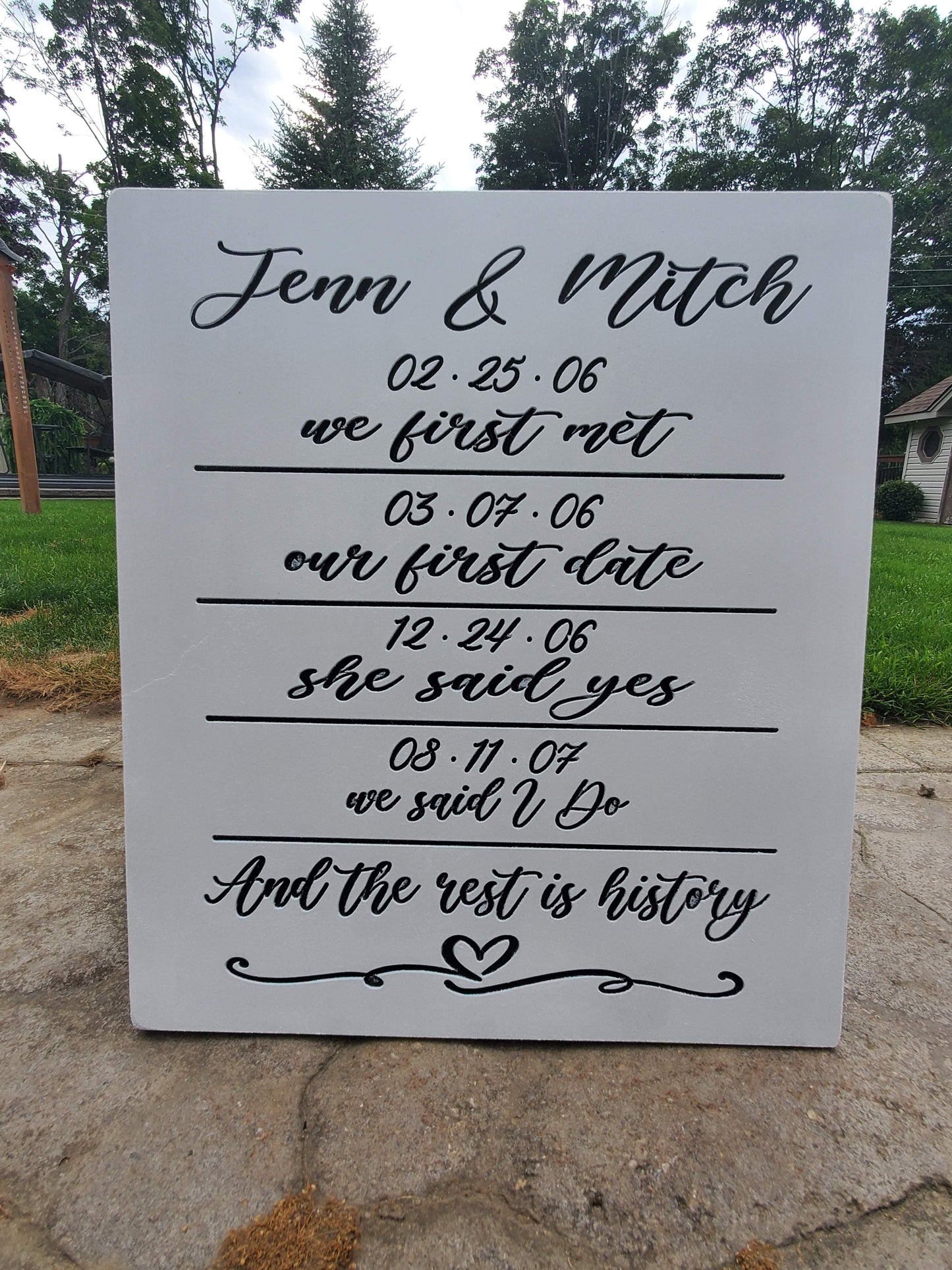 Anniversary Date Sign