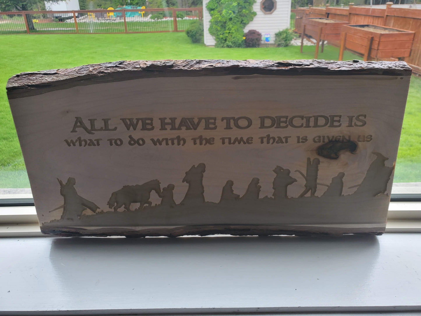 Custom Lord Of The Rings Live Edge Epoxy Sign