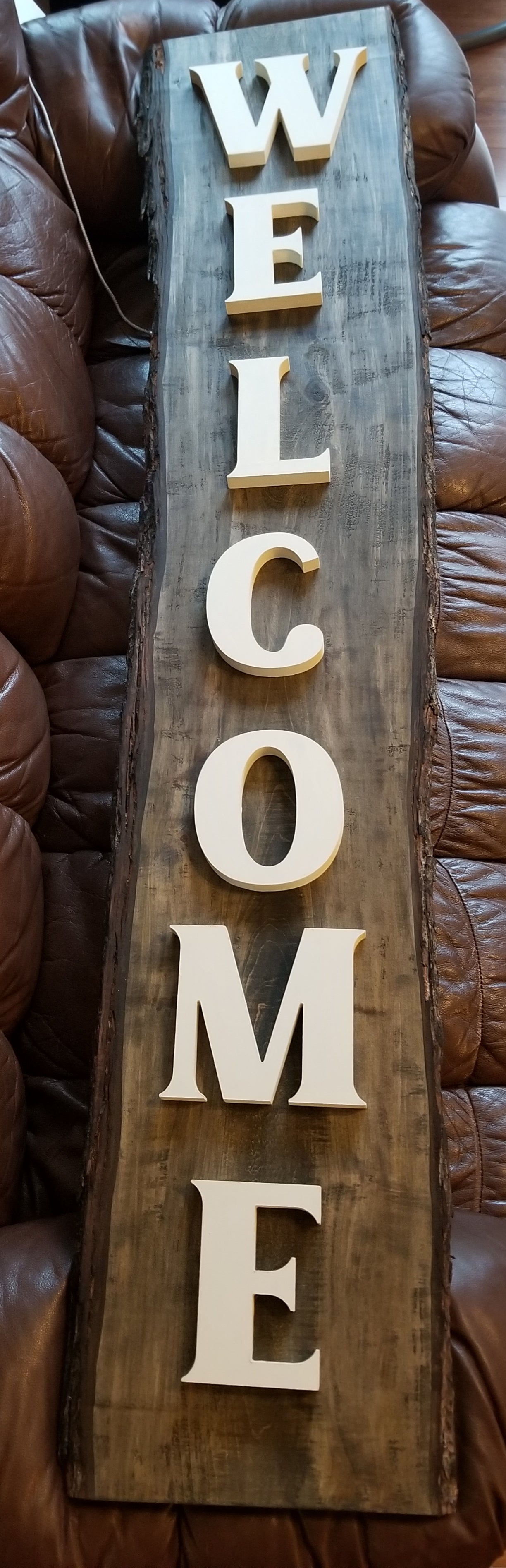 Live Edge Maple Welcome Sign