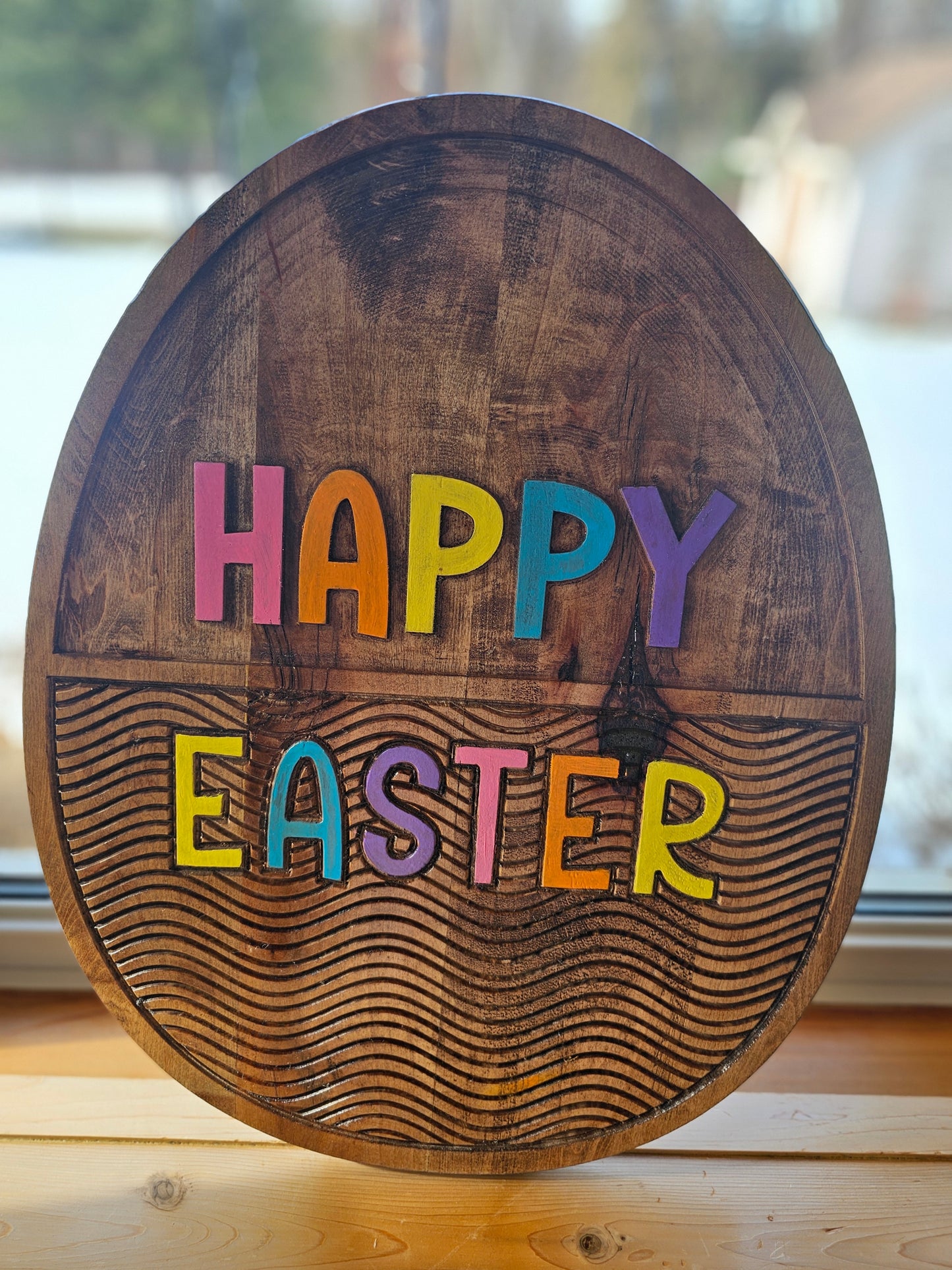 Solid Maple Easter Egg Carving