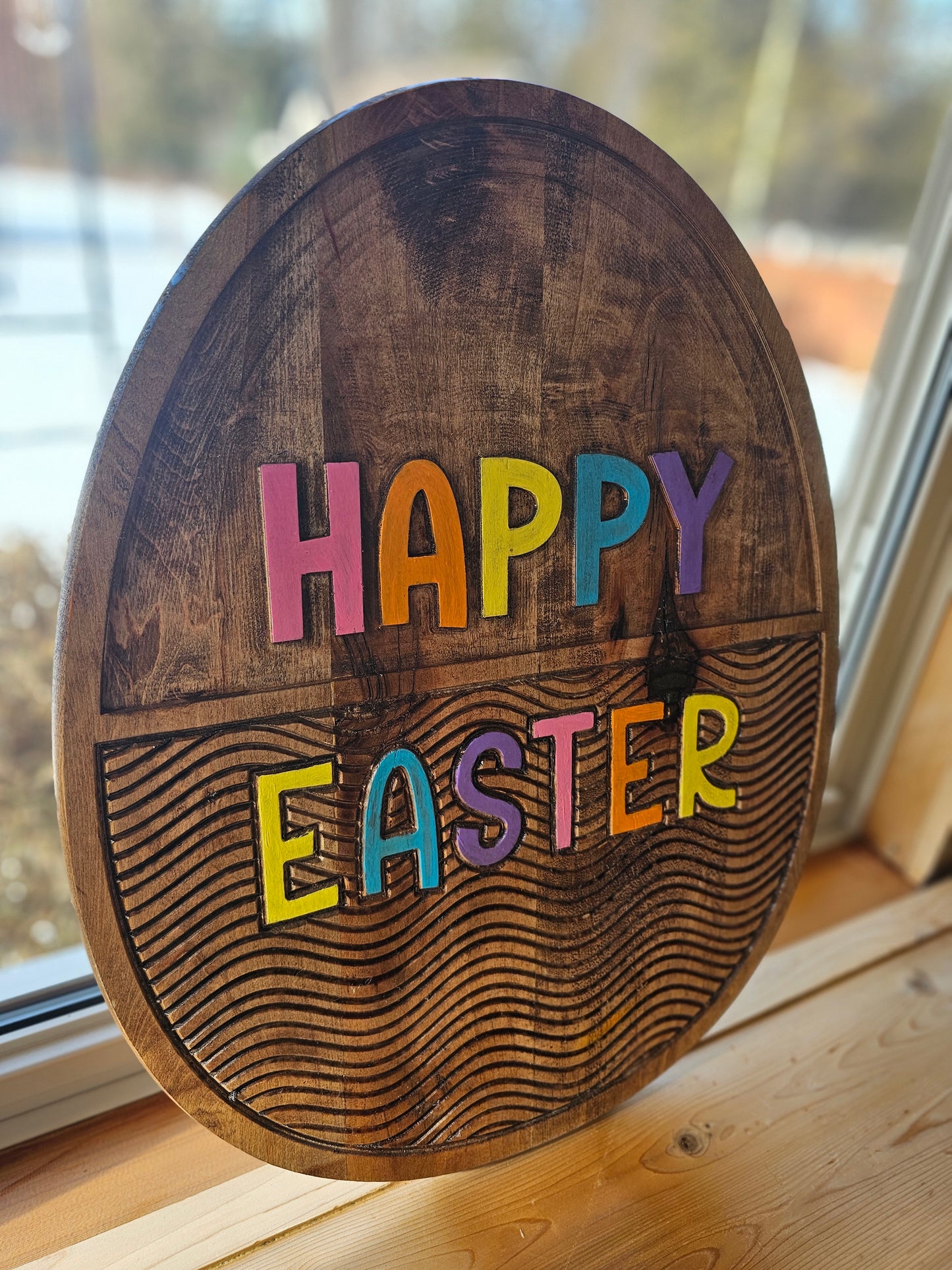 Solid Maple Easter Egg Carving