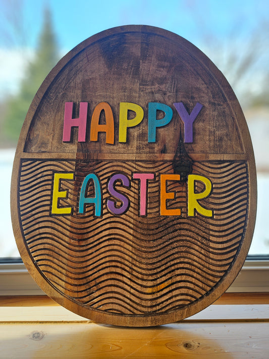 Solid Maple Easter Egg Carving