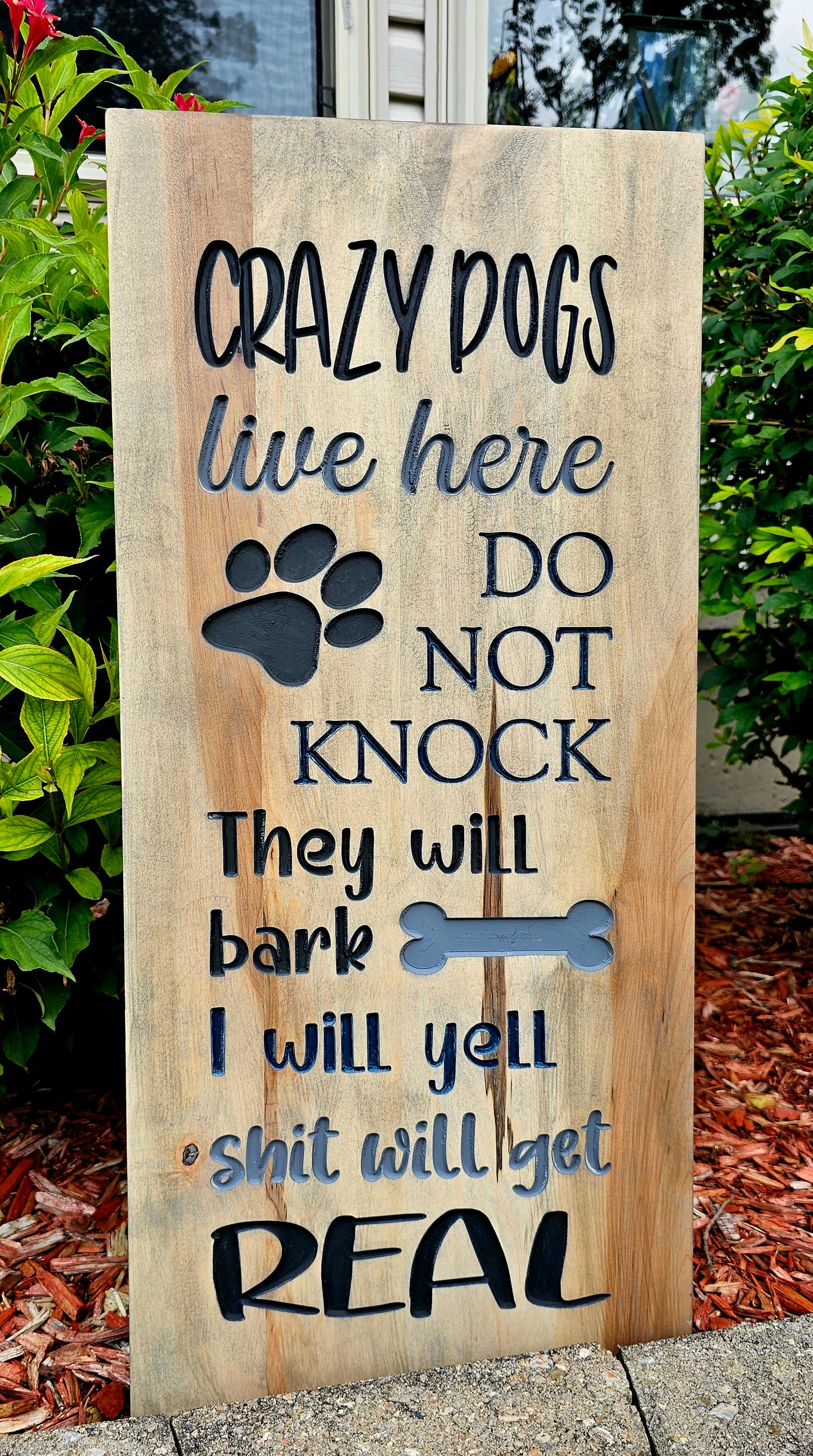 Crazy Dog Front Porch Sign